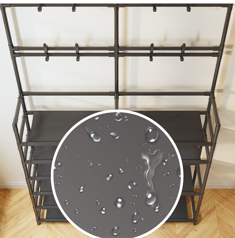 Double Row 5-layers Large Capacity Multi-functional Shoe And Hat Rack Bag Rack Essembly Shoe Cabinet Multi-purpose Storage Rack Shoe Rack