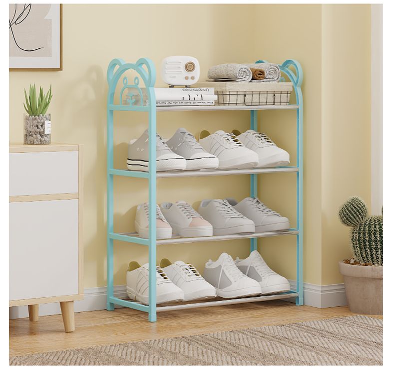 Cartoon Bear Shoe Rack for Kids Multi-tier Shoe Shelf with Easy Assembly Dorm Storage Organizer