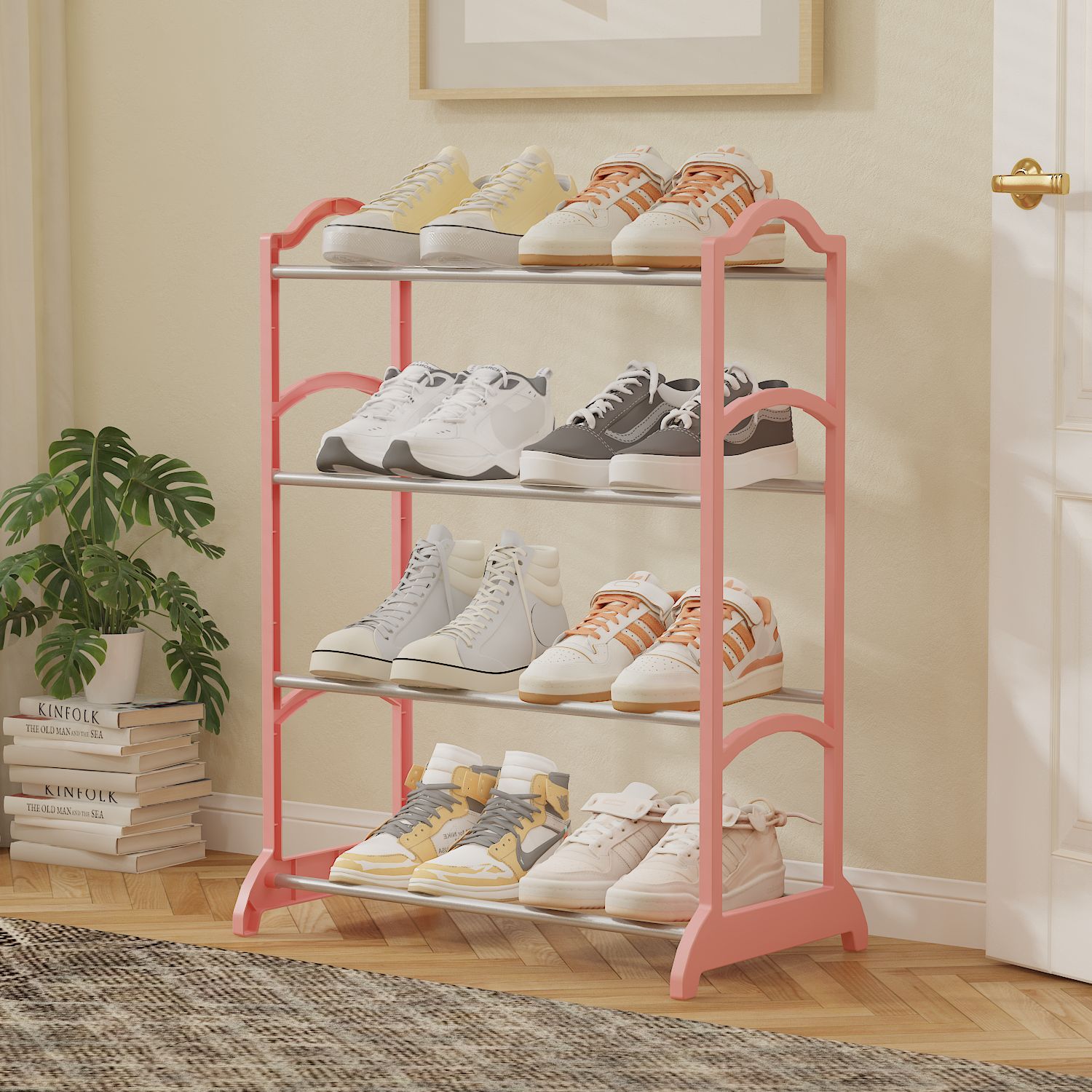 Simple Assembly Shoe Rack Multi-Layer Storage Shelf Household Shoe Cabinet Stylish and Minimalist