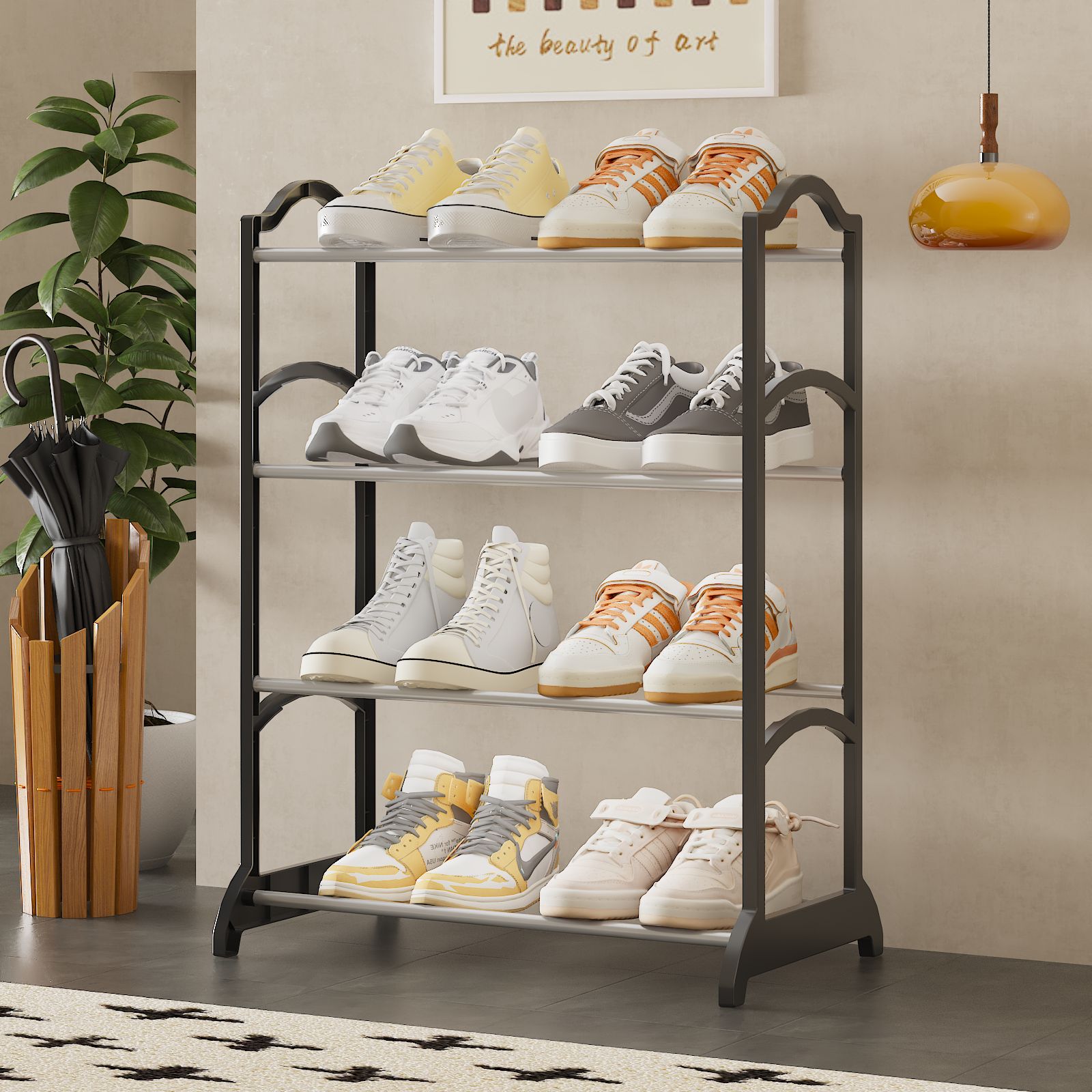 Simple Assembly Shoe Rack Multi-Layer Storage Shelf Household Shoe Cabinet Stylish and Minimalist