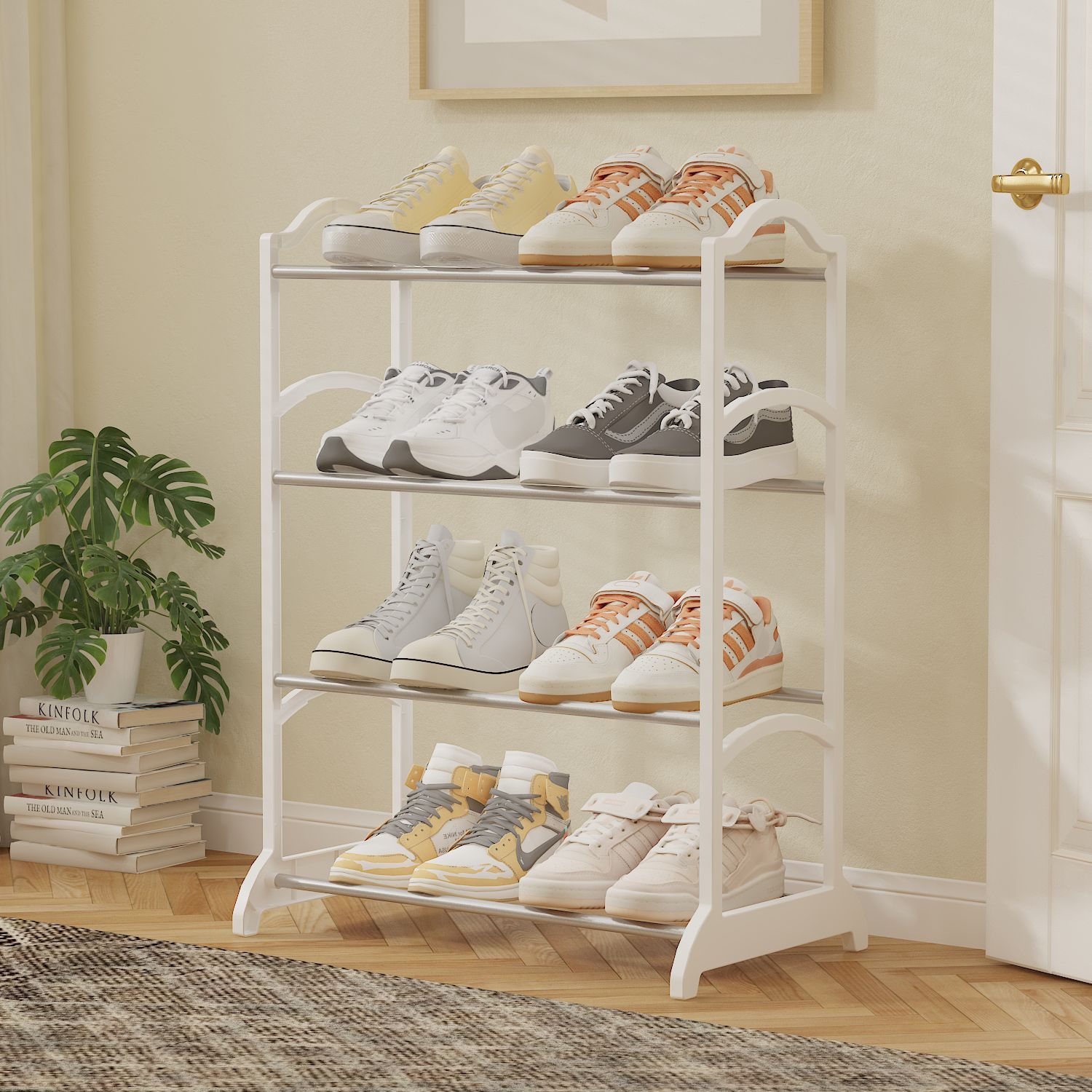 Simple Assembly Shoe Rack Multi-Layer Storage Shelf Household Shoe Cabinet Stylish and Minimalist