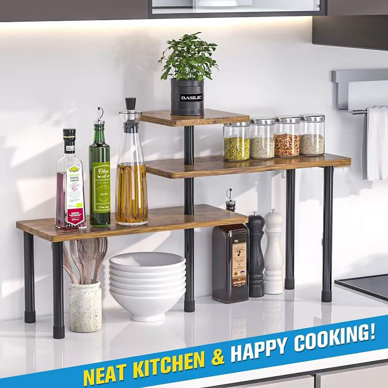 Multi-Tier Corner Shelf for Kitchen Countertop and Bathroom - Space-Saving  Wall-Mounted Multi-Functional Storage Rack