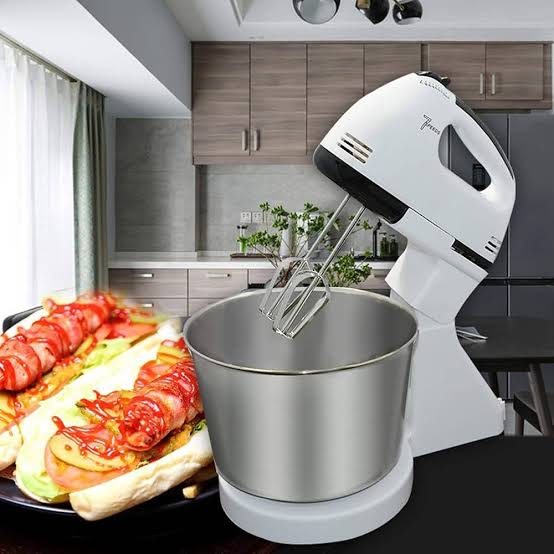 Sokany 250Watts Electric Hand Mixer With Stainless Steel Bowl Stand Mixer 7 Speed 250W Food Mixer, Kitchen Electric Mixer with Dough Hook, 2L Stainless Steel Mixing Bowl, Wire Whip and Pointer,