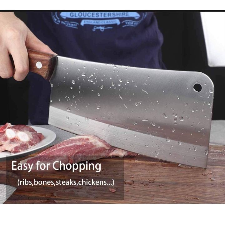 Butcher Knife, Meat Cleaver, 8 Inches Chopping Knife, Super Strong Makes Heavy Duty Easy