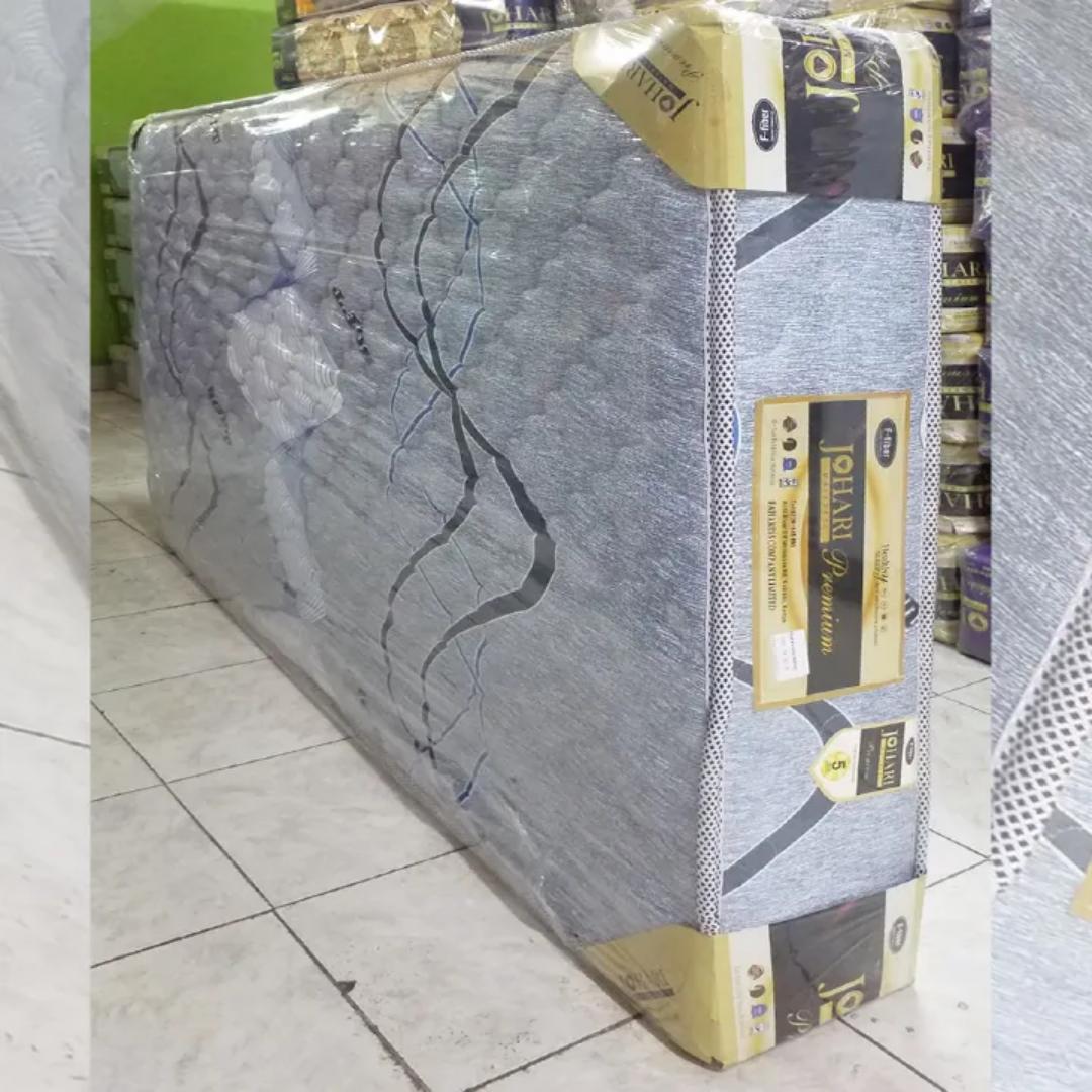 Johari Heavy Duty 8-Inches Orthopedic Fibre Mattress Supportive & Breathable | Back Care Comfort Quilted Soft Cover Modern Design 24-Months Warranty