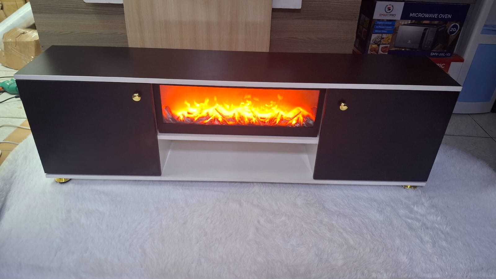 RIO MODER TV STAND 5FT WITH FIREPLACE