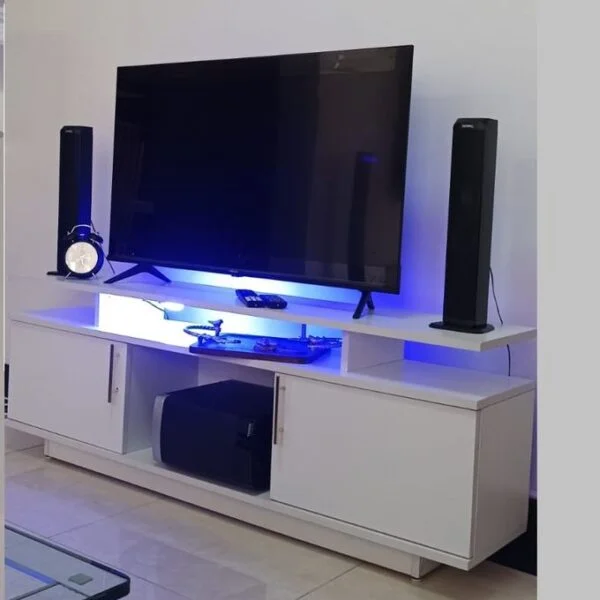 OSLO WOODEN MODERN TV STAND 5FT WITH LED LIGHTS
