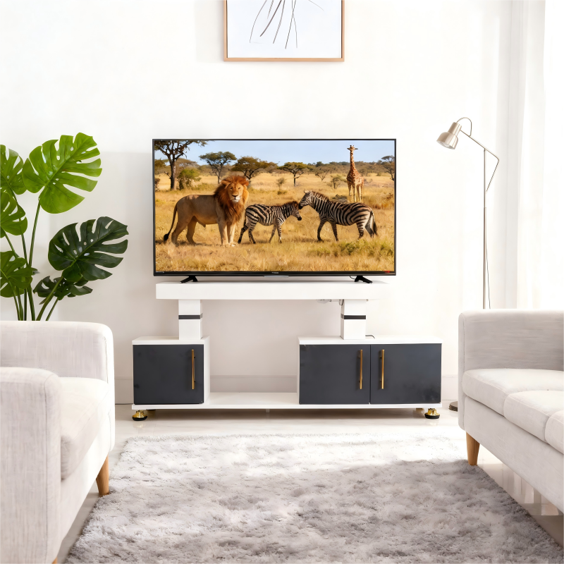 【PROMOTION!】 Istanbul 1 Modern TV STAND With LED Lights Tv Stands Furniture High Quality Durable Classic Tv Unit