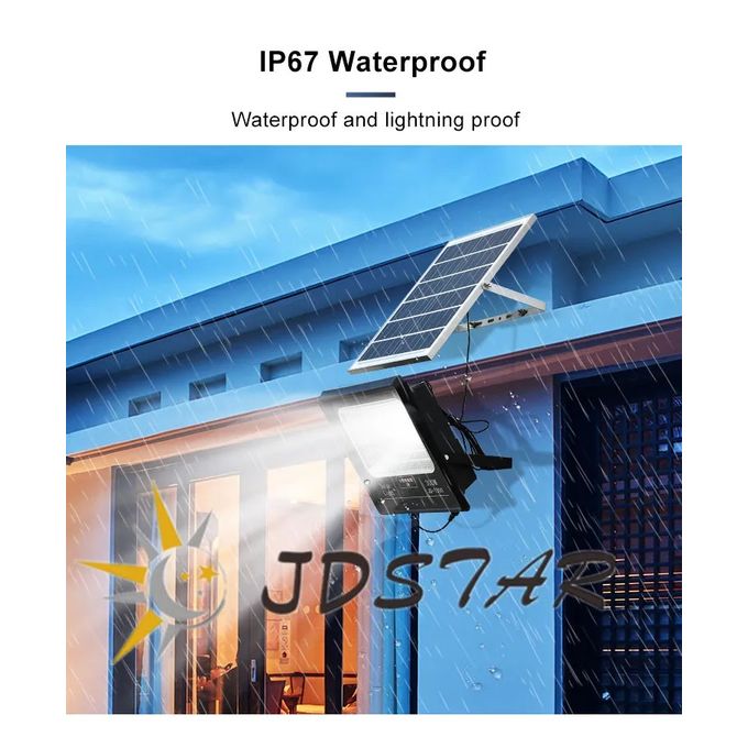 JD 100Watts Solar Flood Light Die-casting Aluminum Waterproof LED Outdoor Superbright