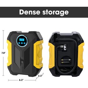 CARSUN Digital Air Compressor For Car Auto Pump Portable Tire Inflator With LED Light