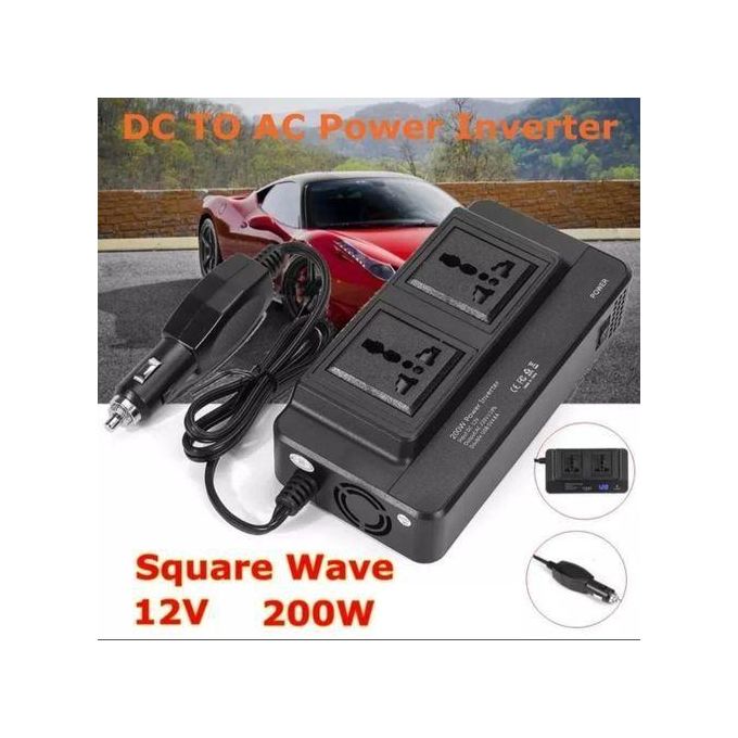 Portable car inverter dc 12v to ac 110v 220v usb charger multi function 200w car power inverter