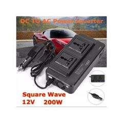 Portable car inverter dc 12v to ac 110v 220v usb charger multi function 200w car power inverter