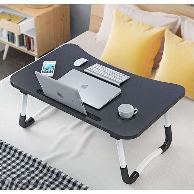 Multi-purpose foldable portable laptop /study desk table with tablet slot and drink slot