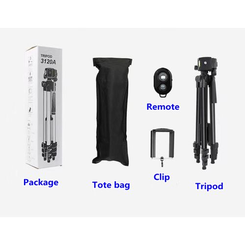 ADJUSTABLE 106CM TRIPOD PHONE STAND + HOLDER 3120A