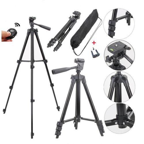 ADJUSTABLE 106CM TRIPOD PHONE STAND + HOLDER 3120A