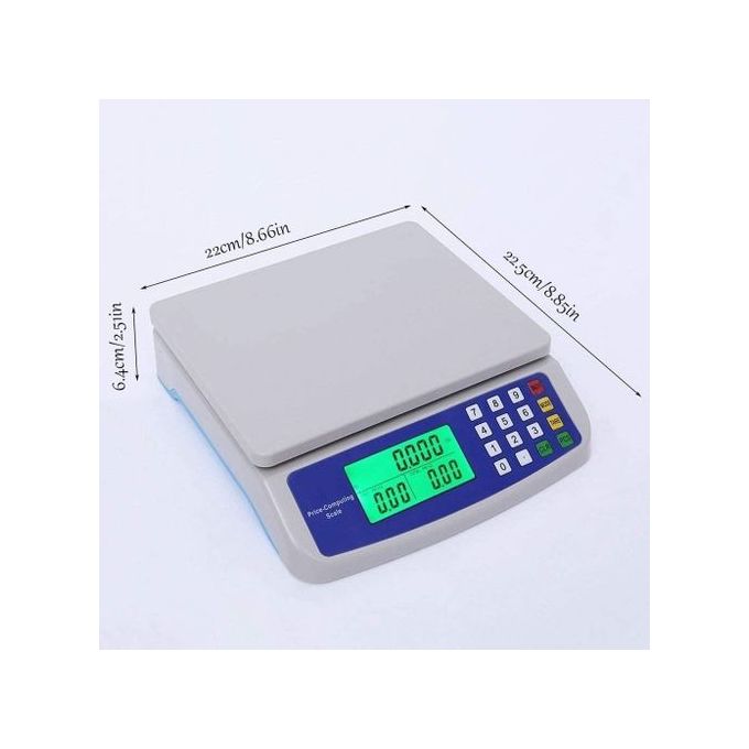 DT580 Butchery scale 0g- 30kgs shopkeeper measuring scale DT580 Digital Weighing Scale with 5V Charger High Precision LCD Display Portable Electronic Scale for Home Kitchen Rechargeable Ba