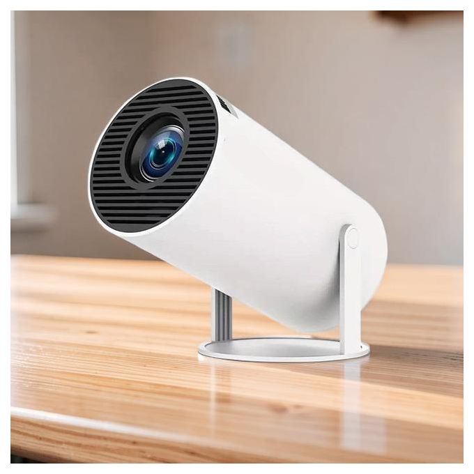 HY300 Mini Projector with Wired/WiFi, 4K Support Smart Portable Projector Auto Keystone , Air Mouse Remote, Voice Control, 180 Degree Rotation, Home Video Proyector