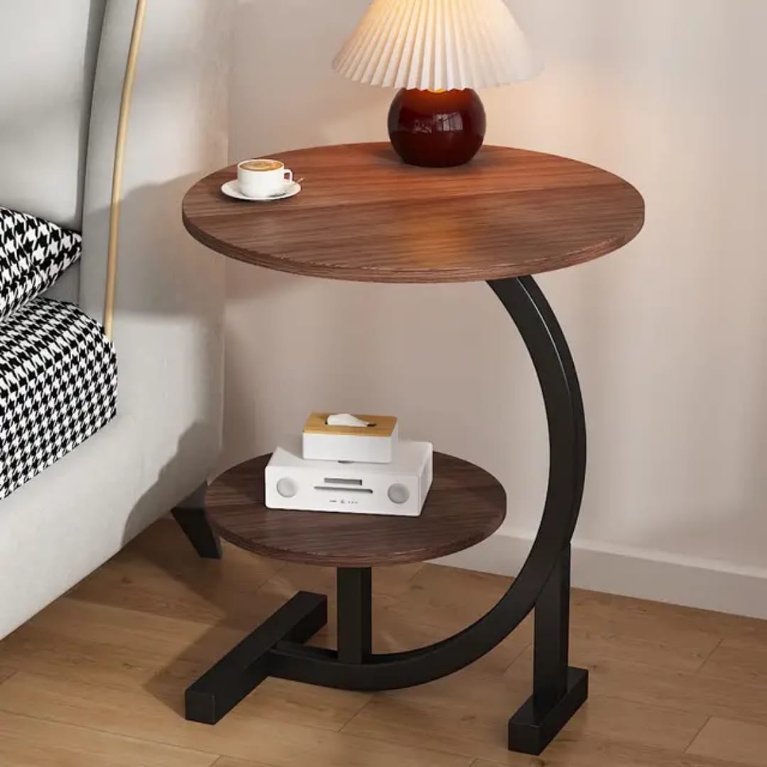 Price Drop! 2-in-1 round Coffee Table brown