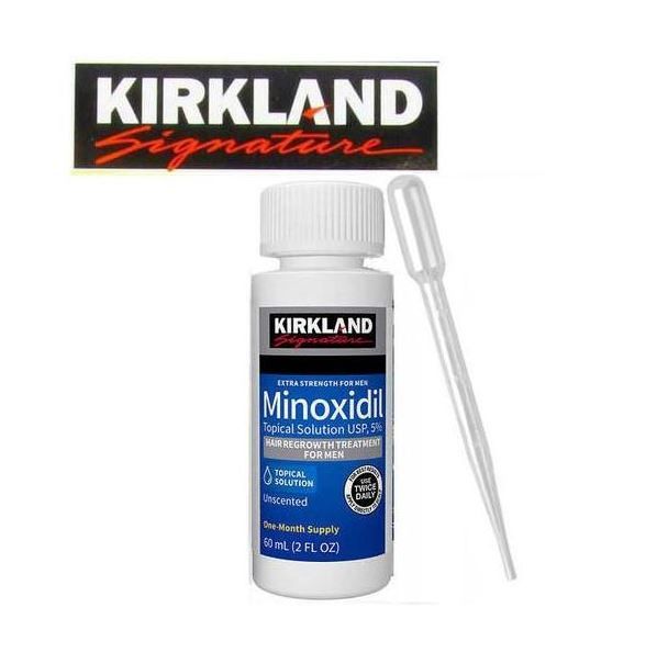 Kirkland Minoxidil 5% Extra Strength Hair Regrowth 1 Month with free dropper