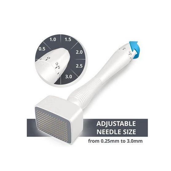 DRS 140A Derma Stamp Adjustable Needle Length Microneedle Real Needle Skin Care Beard Growth Scalp Hair Re-Growth Acne Scar Pits Dermastamp