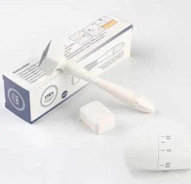 DRS 140A Derma Stamp Adjustable Needle Length Microneedle Real Needle Skin Care Beard Growth Scalp Hair Re-Growth Acne Scar Pits Dermastamp