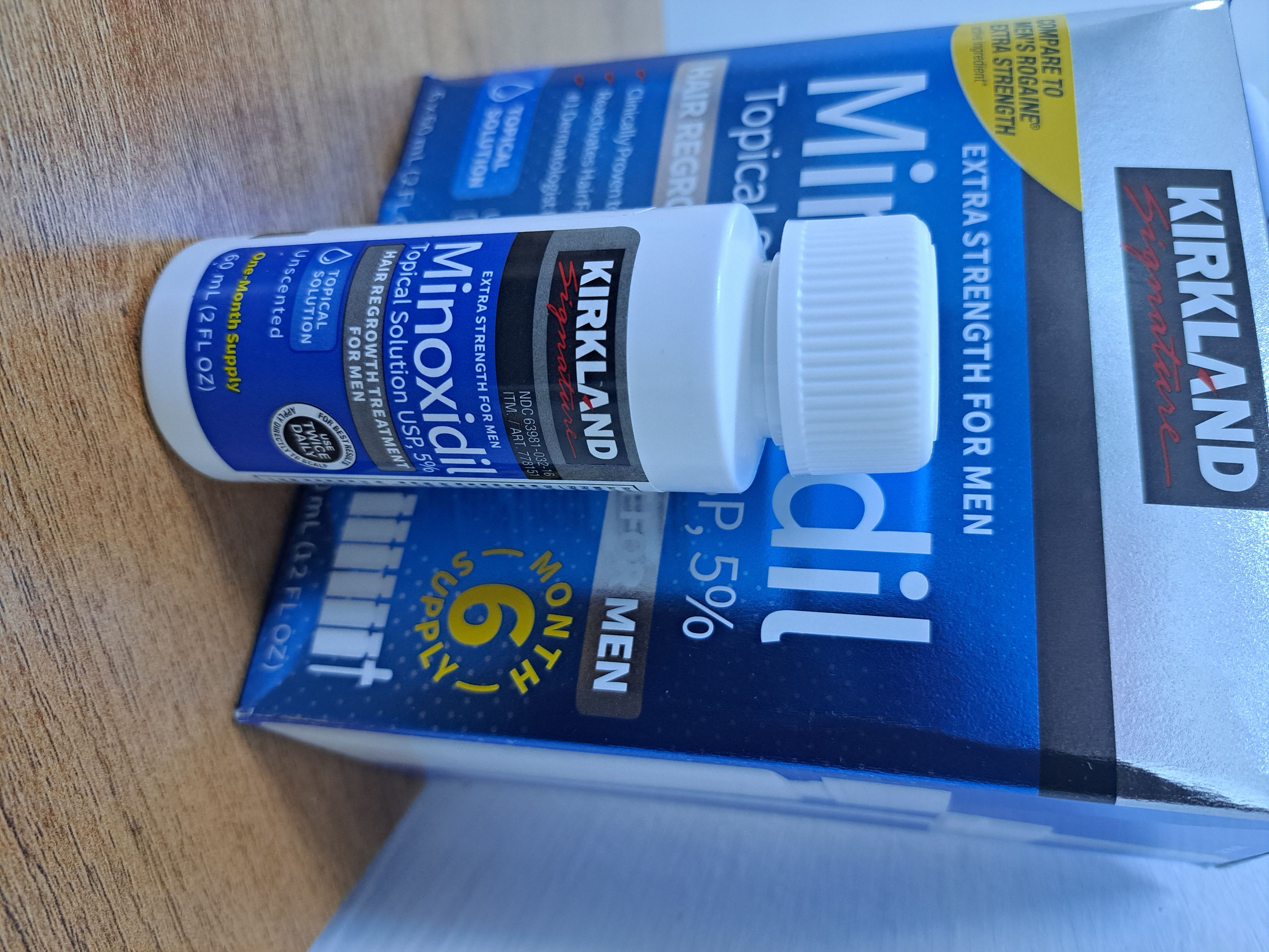 Kirkland Minoxidil 5% Extra Strength Hair Regrowth plus free dropper and 0.5 mm Derma Roller Hair Growth Beard Growth  Derma Roller Minoxidil 5%