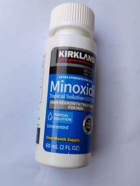 Kirkland Minoxidil 5% Extra Strength Hair Regrowth plus free dropper and 0.5 mm Derma Roller Hair Growth Beard Growth  Derma Roller Minoxidil 5%