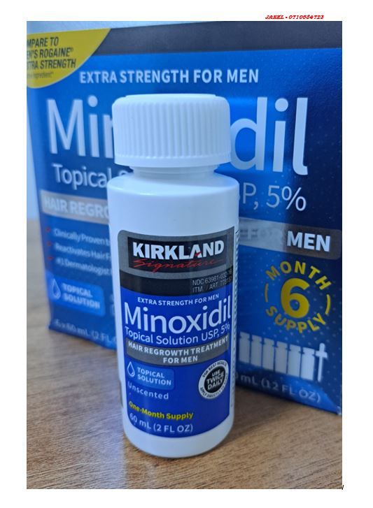 Kirkland Minoxidil 5% Extra Strength Hair Regrowth plus free dropper and 0.5 mm Derma Roller Hair Growth Beard Growth  Derma Roller Minoxidil 5%