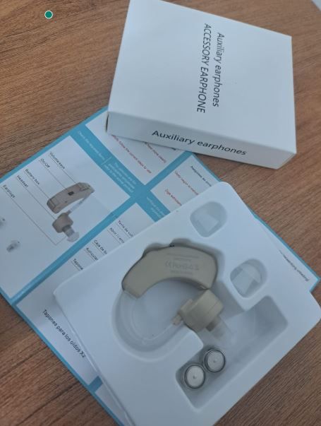 1Pcs  Hearing Aid Personal Hearing Amplifier For The Elderly Deaf Ear Sound Amplifier- Beige Hearing Enhancement Device Battery Powered