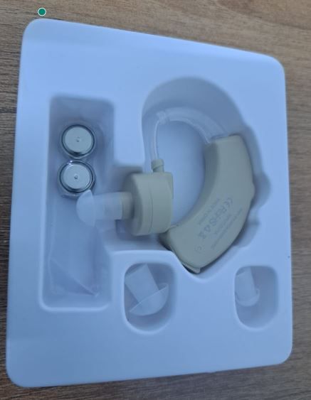 1Pcs  Hearing Aid Personal Hearing Amplifier For The Elderly Deaf Ear Sound Amplifier- Beige Hearing Enhancement Device Battery Powered
