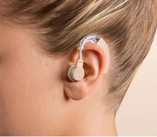 1Pcs  Hearing Aid Personal Hearing Amplifier For The Elderly Deaf Ear Sound Amplifier- Beige Hearing Enhancement Device Battery Powered