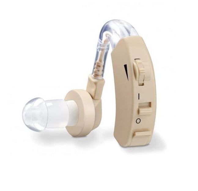1Pcs  Hearing Aid Personal Hearing Amplifier For The Elderly Deaf Ear Sound Amplifier- Beige Hearing Enhancement Device Battery Powered