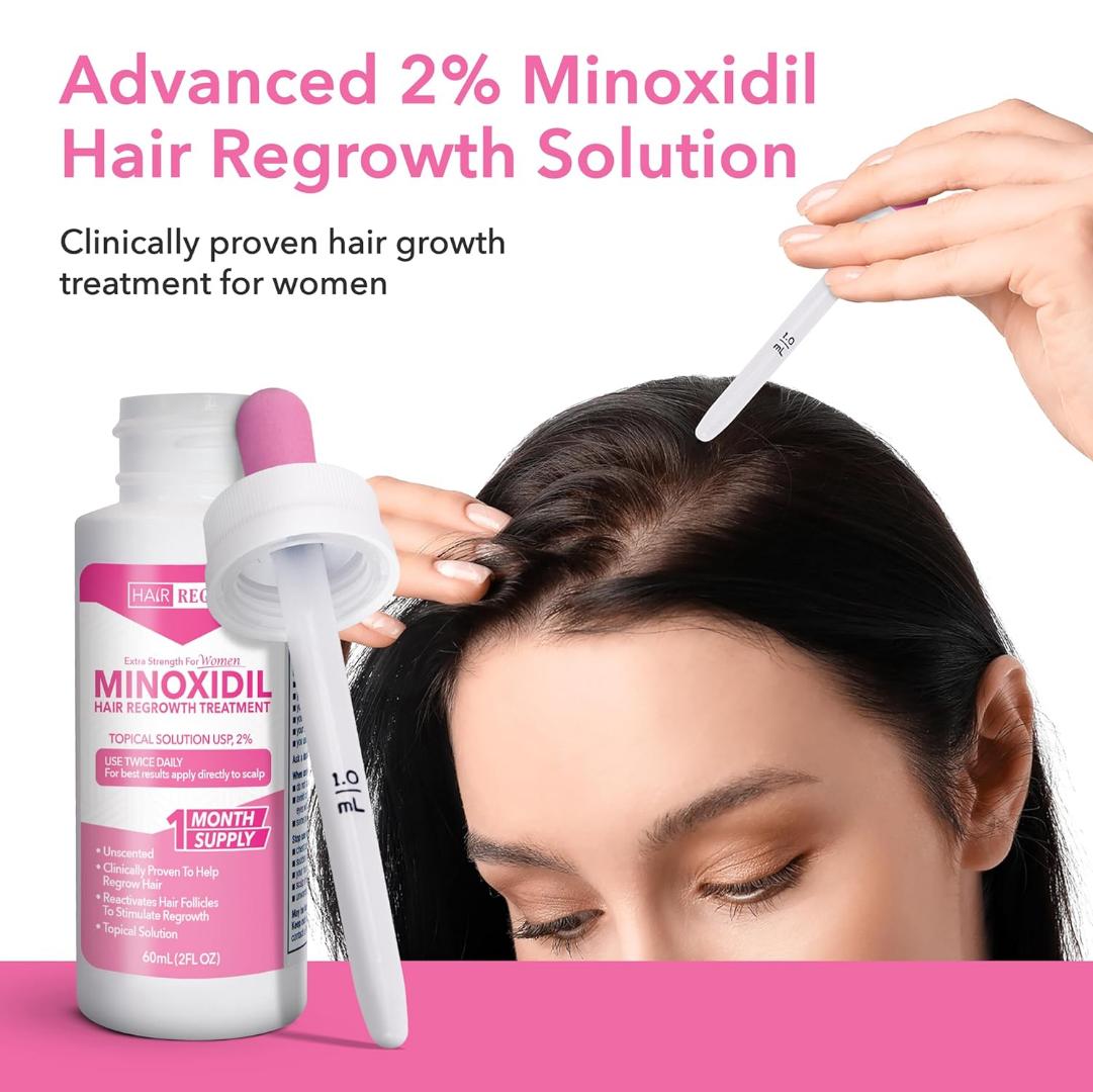 Regen Oil Hair Advanced 2% Minoxidil For Women, Hair Regrowth Treatment For Thinning Hair, Hair Loss For Women,1 Month Supply, Minoxidil Topical Solution For Thicker Fuller Hair