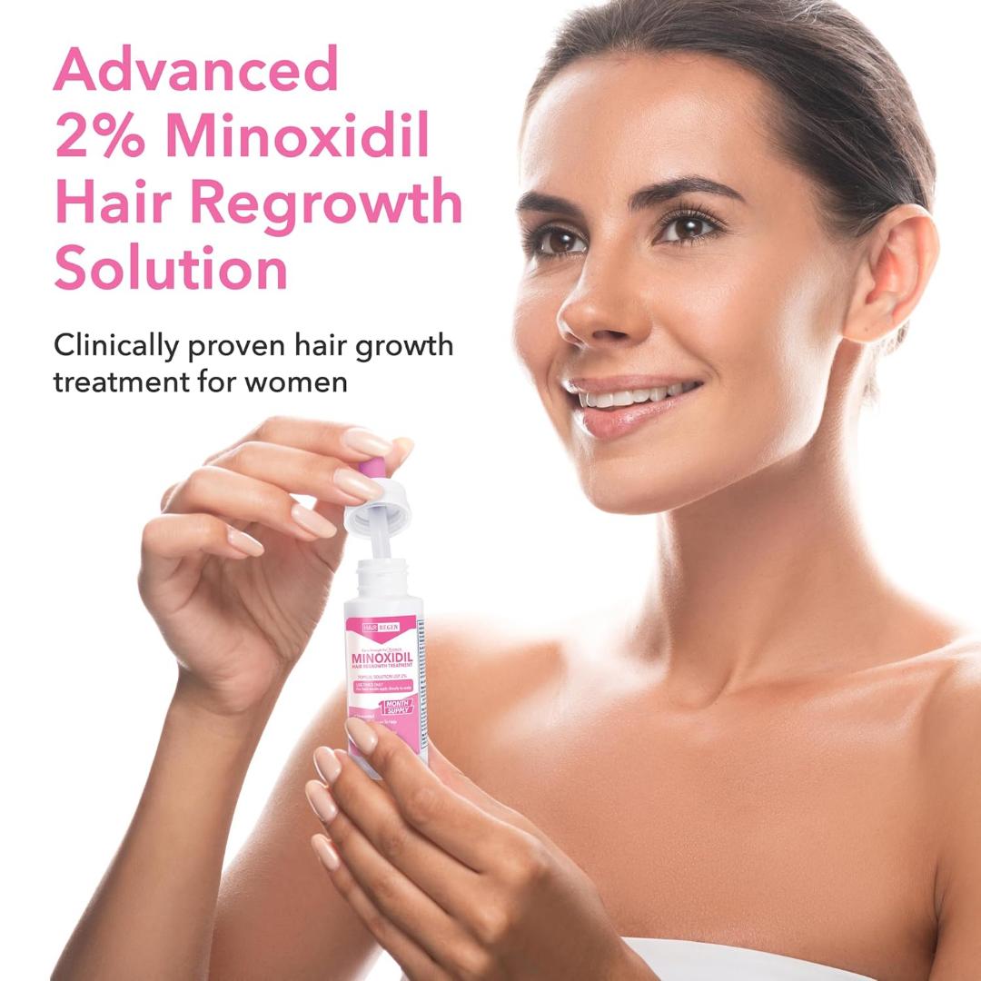 Regen Oil Hair Advanced 2% Minoxidil For Women, Hair Regrowth Treatment For Thinning Hair, Hair Loss For Women,1 Month Supply, Minoxidil Topical Solution For Thicker Fuller Hair