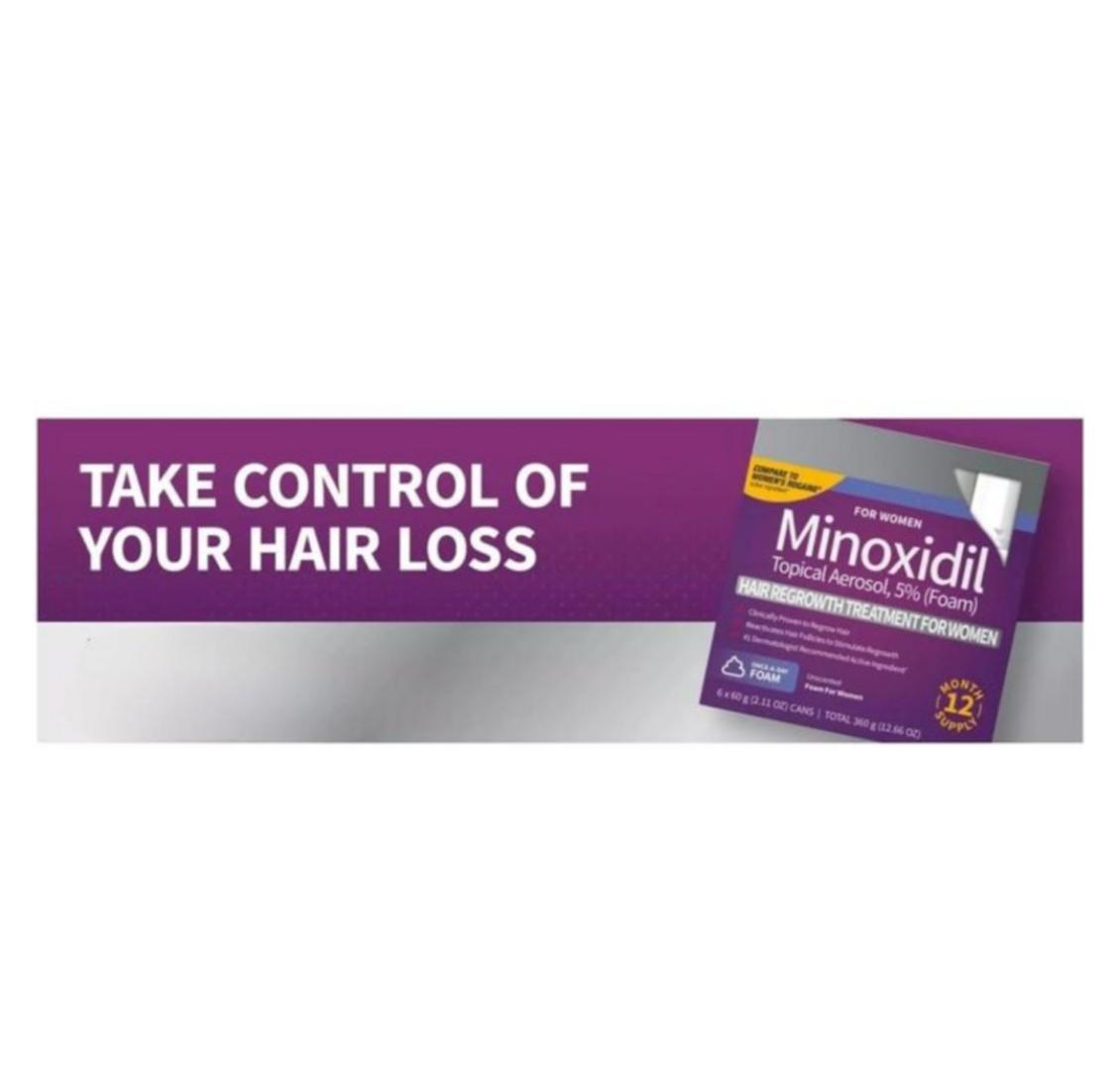 Kirkland Minoxidil KIRKLAND WOMENS Minoxidil 5% FOAM Hair Loss/Growth 2 Month Supply