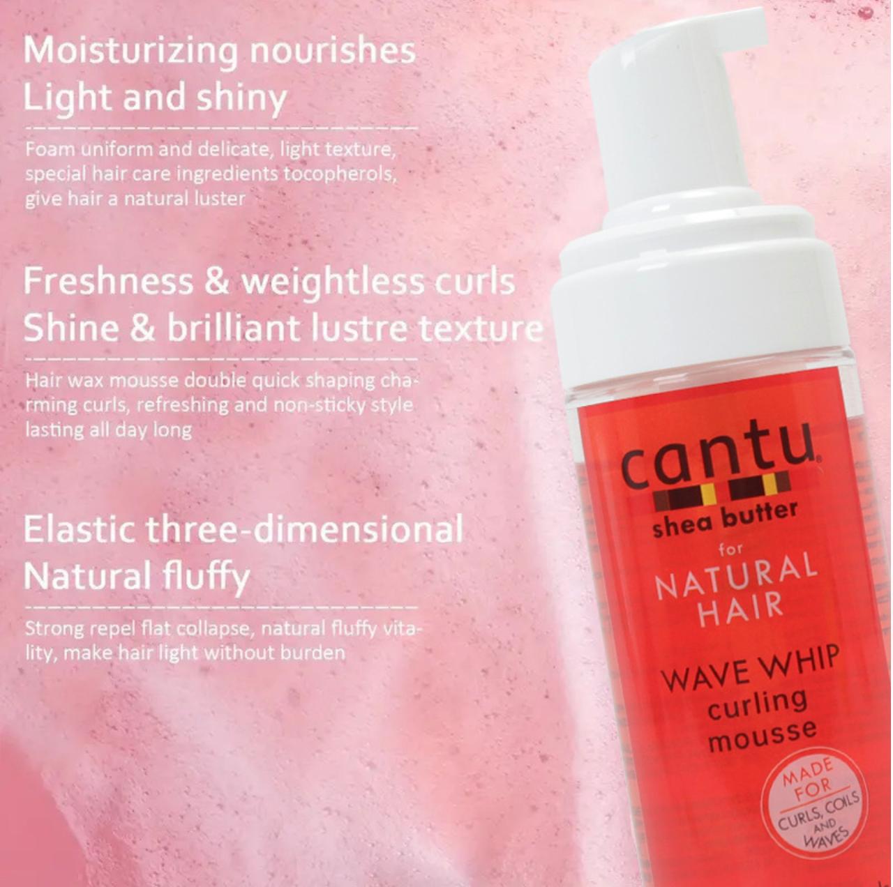 Cantu Whip curling mousse for natural curls waves and coils wrap/set mousse - 248ml
Cantu Whip curling mousse for natural curls waves and coils wrap/set mousse - 248ml