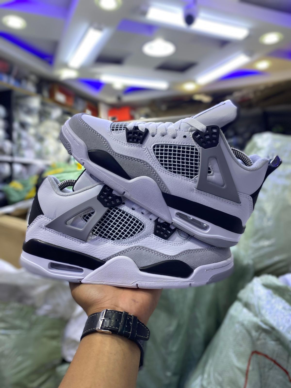 SPECIAL LIMITED OFFER ONLY AT ELFANCY STORE!!!] 1 Pair of Brand New High-Quality, Durable & Comfortable J4 military Black Sneakers For Boys & Men at Affordable Price