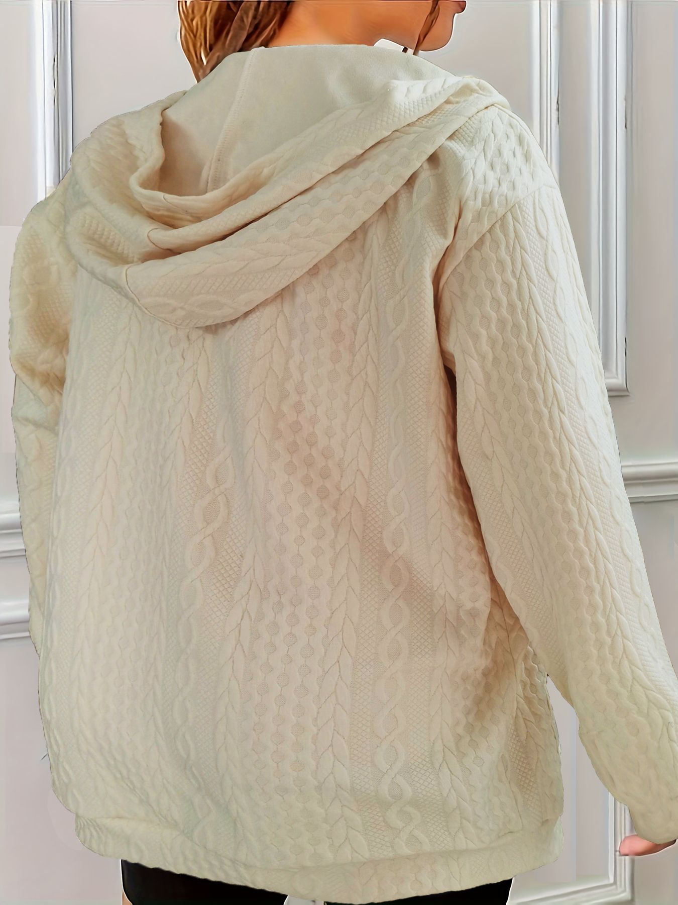 Plus size women's jacquard fashionable jacket T011