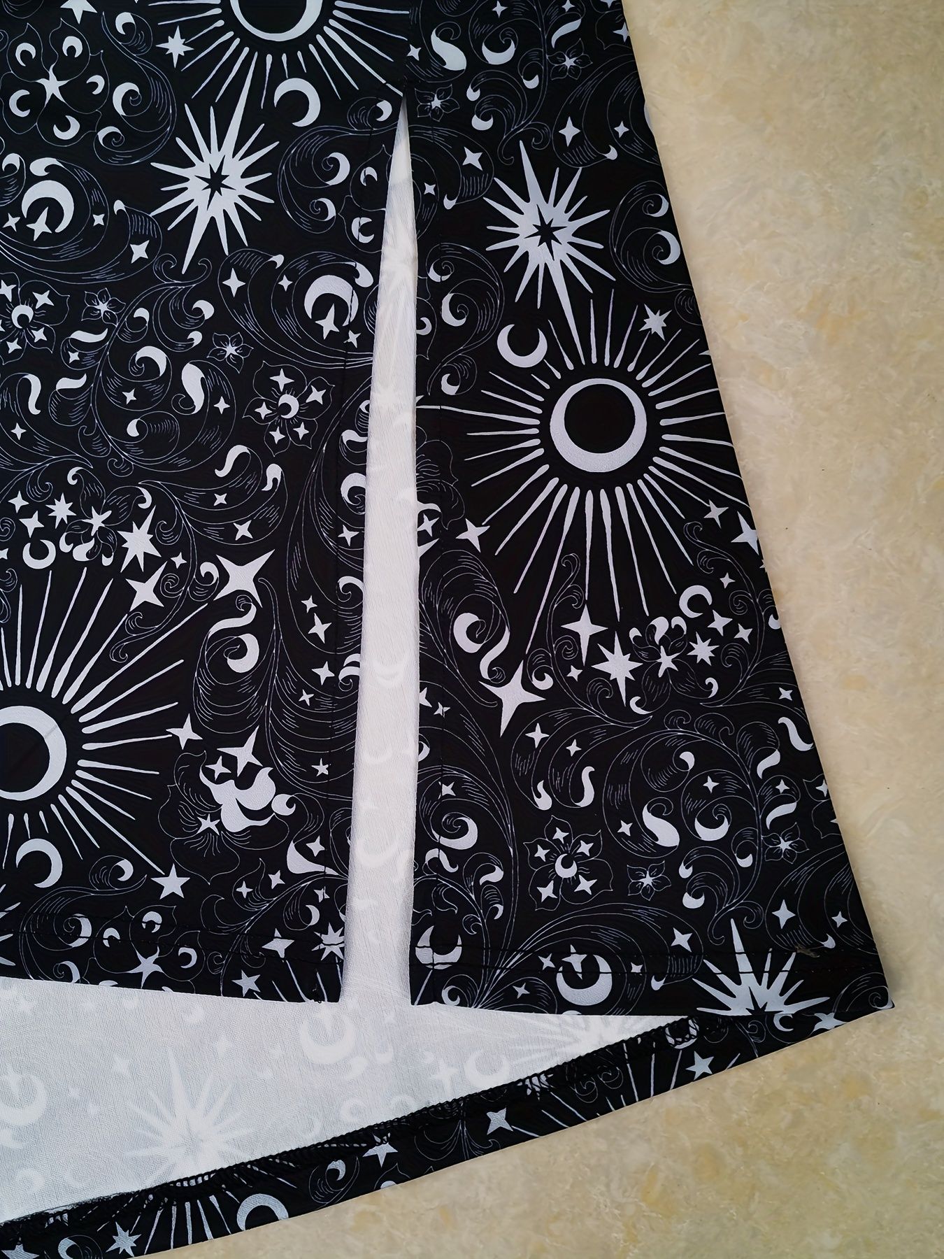 Seasonless Wonder, Elegant Plus Size Starry Sky Print A-Line Skirt - Stretchy, Machine Washable Polyester - Perfect for All Seasons T008