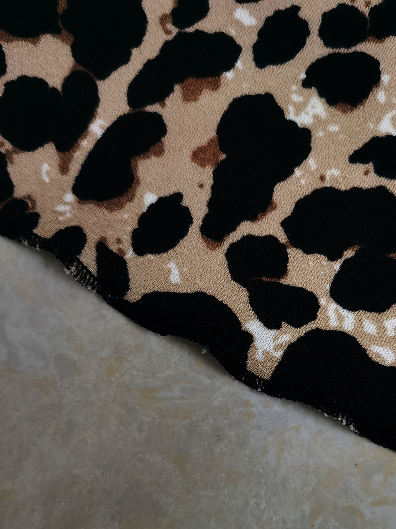 Plus size women's leopard print half skirt T034