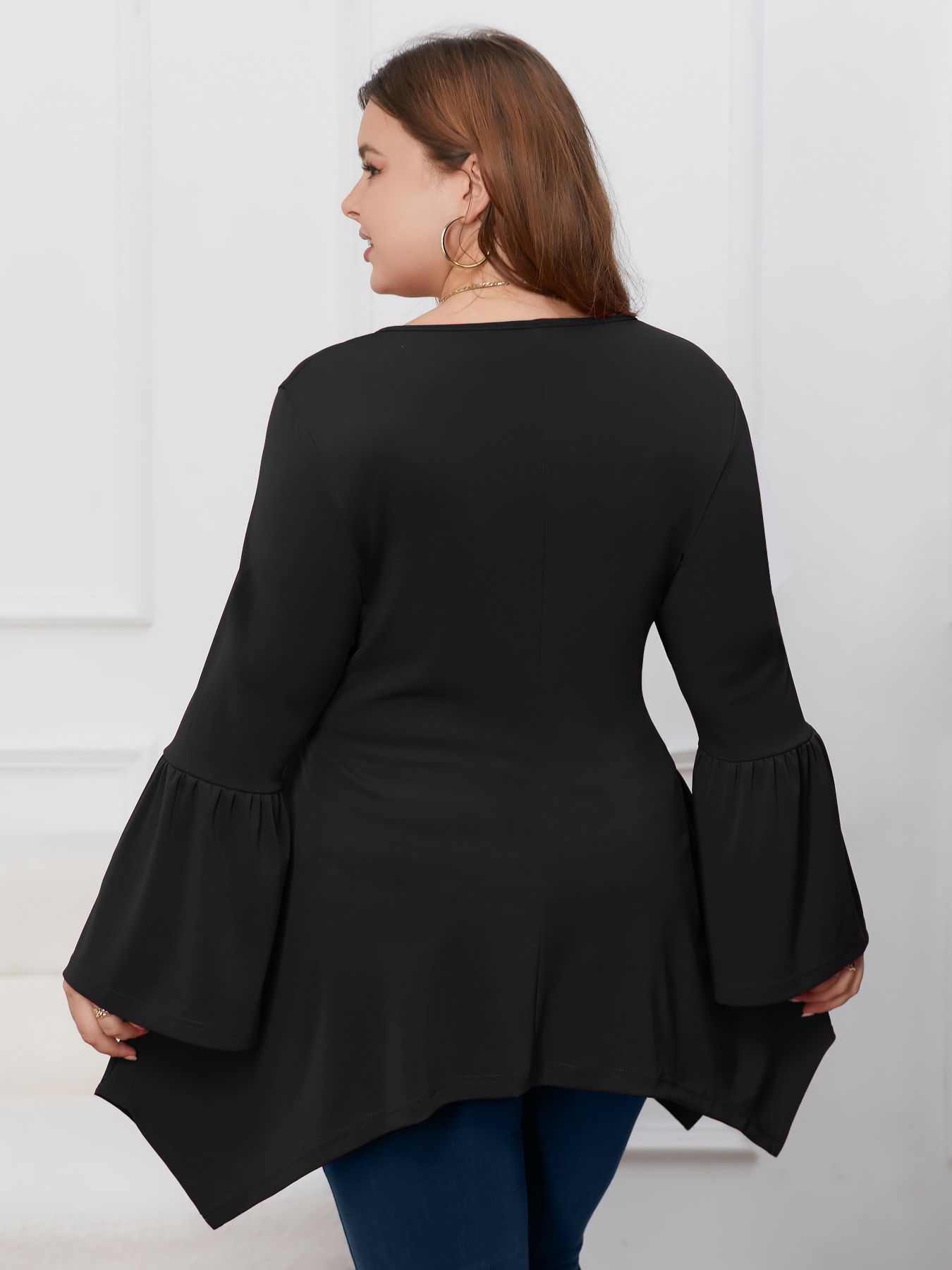 Plus Size Women's A-Line Irregular Top T026