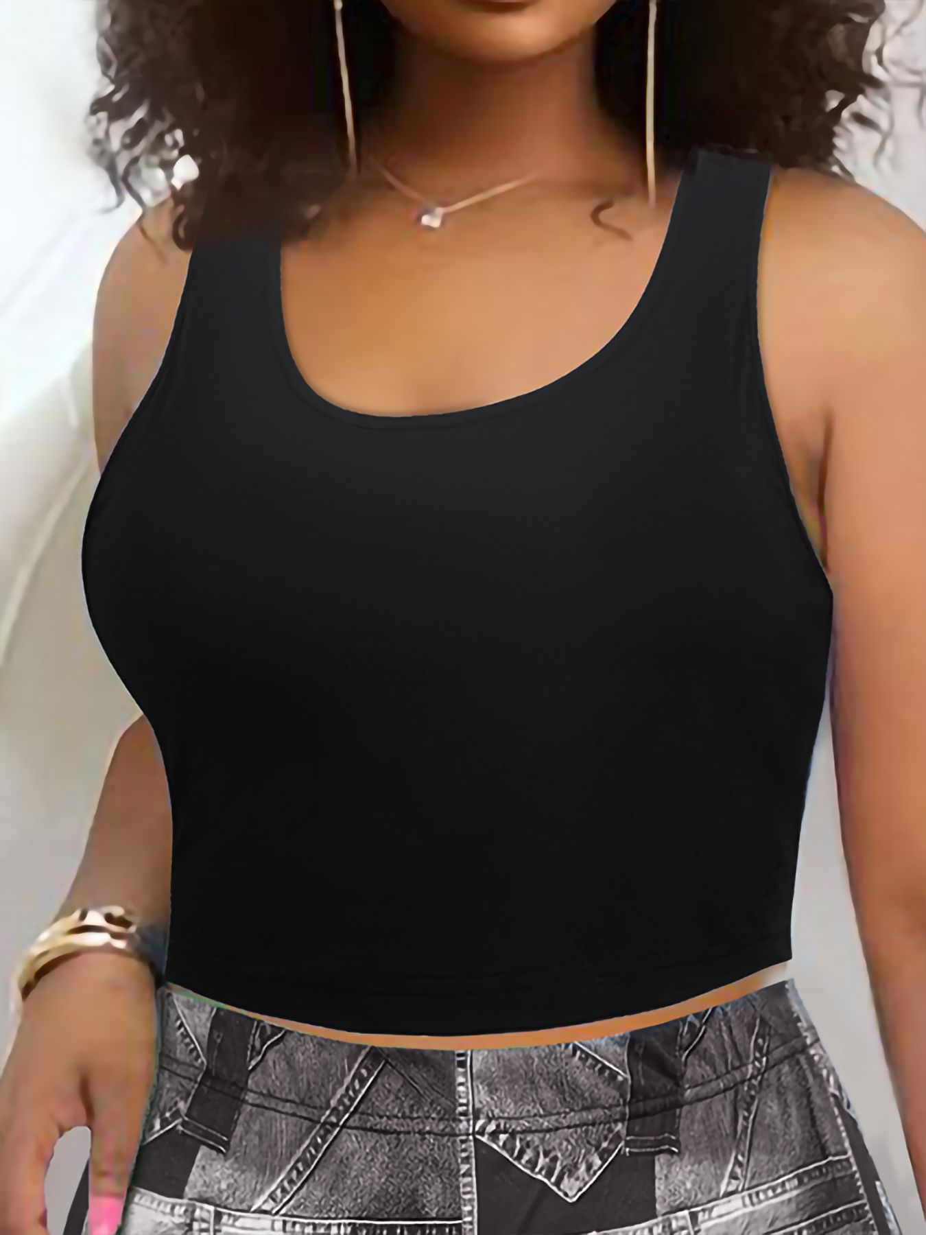 Plus size women's clothes spring and summer imitation denim knitted suit -lady clothes-T102