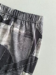 Plus size women's clothes spring and summer imitation denim knitted suit -lady clothes-T102