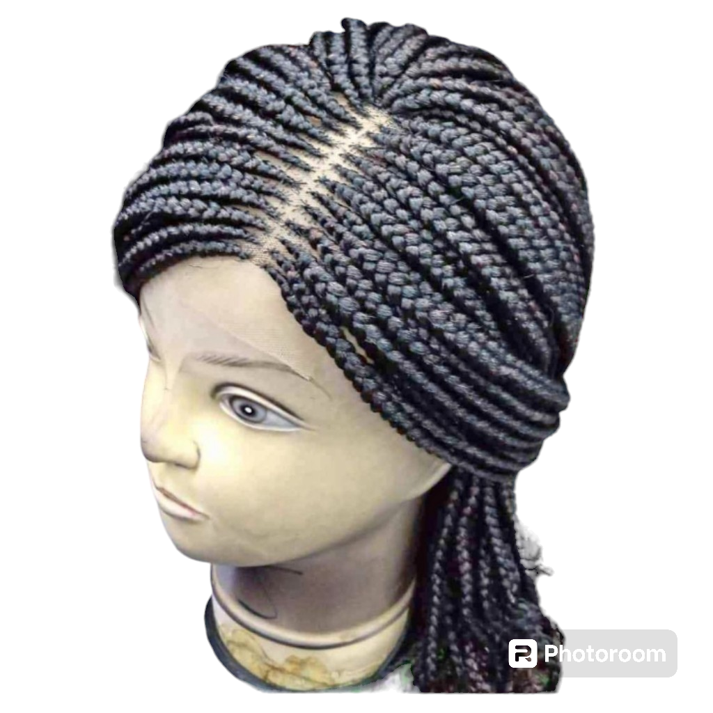 Closure braided wig