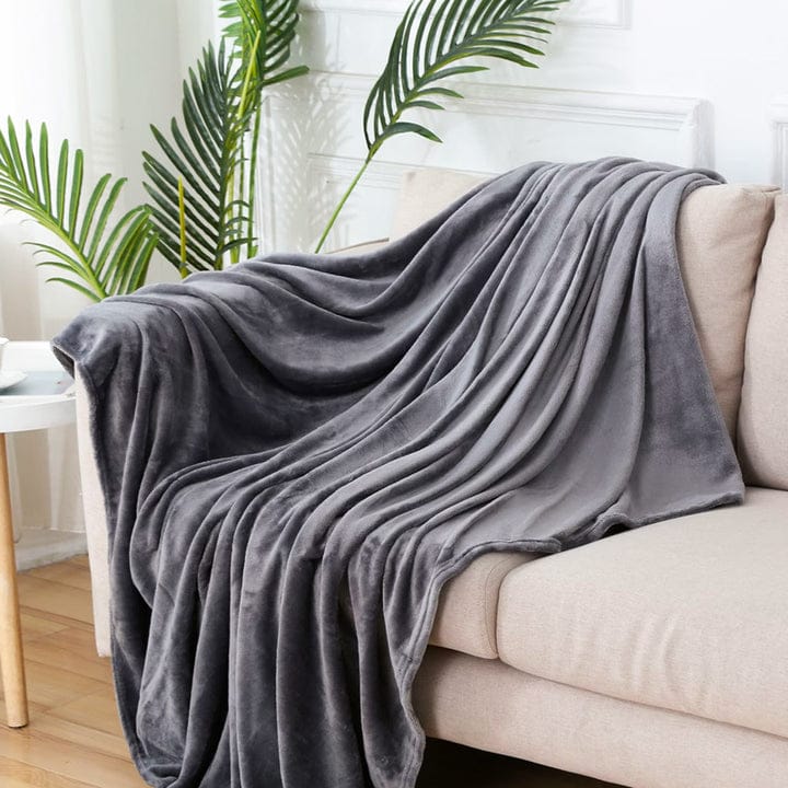 Plain fleece blanket
