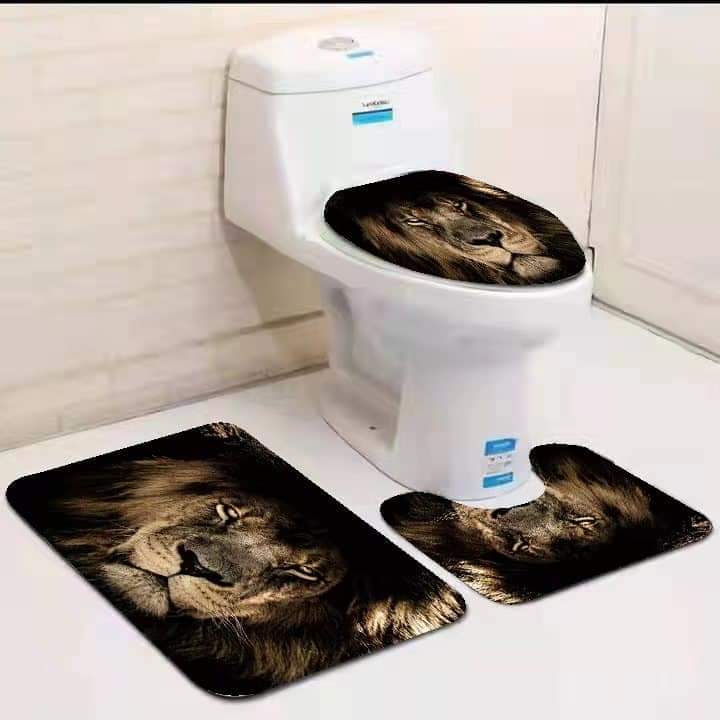 New Arrivals!!Hommy Toilet Mat Set Bathtub Mats Bathroom Mats 3 In 1 Anti-Slip Mats Quality 3 piece bathroom/ washroom Toilet set mats