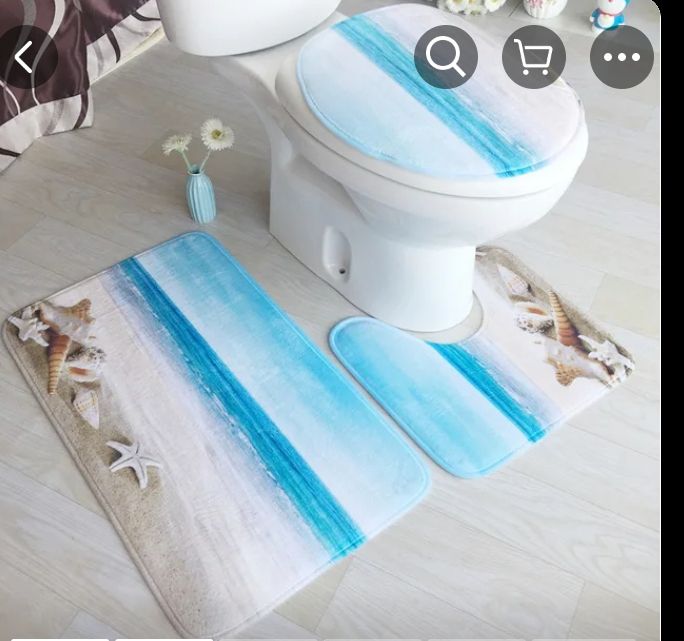 New Arrivals!!Hommy Toilet Mat Set Bathtub Mats Bathroom Mats 3 In 1 Anti-Slip Mats Quality 3 piece bathroom/ washroom Toilet set mats