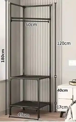 Generic 2 Layer Multifunctional Clothes Hangers Corner Coat Rack Shoe Rack Storage Organization