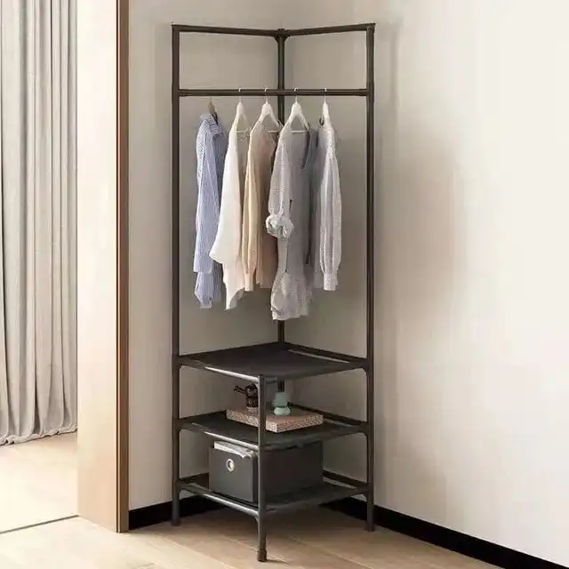 Generic 3 Layer Multifunctional Clothes Hangers Corner Coat Rack Shoe Rack Storage Organization