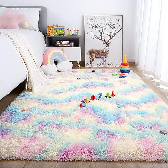 Promotion!Soft Patched carpet fluffy carpet Multicolor Floor Mat Fluffy Bedroom Carpet New Classic Thick Carpet Living Room Plush Rugs Children Bed Room Fluffy Floor Carpets Home Decor Rugs Velvet Mat